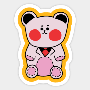 Pink Teddy Sticker